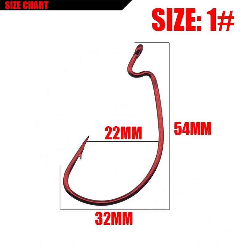SIZE 1 20 шт./лот рыболовные крючки из высокоуглеродистой стали 2#4#6#8# кривошипный крючок Приманка червь Pesca для мягкой приманки снасти Высокое качество аксессуары - Цвет: SIZE 1