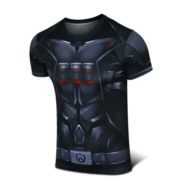 Футболка с аниме играми футболка OW Hanzo Soldier 76 Genji Reinhard для косплея летняя топ