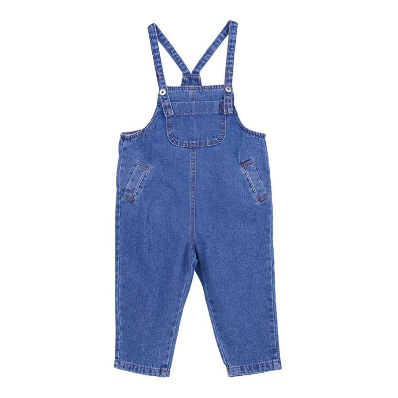 Spring Autumn Baby Boys Denim Calf-length Overalls Children Broken Hole Pants Girl Casual Jeans Infant | Детская одежда и обувь