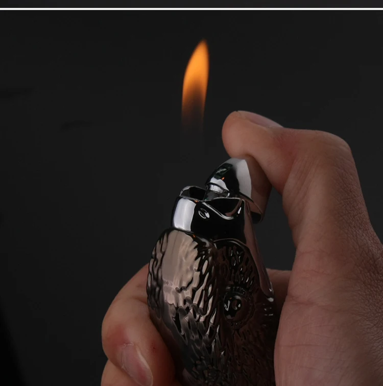 Новая креативная газовая надувная зажигалка с головой Орла для мужчин
