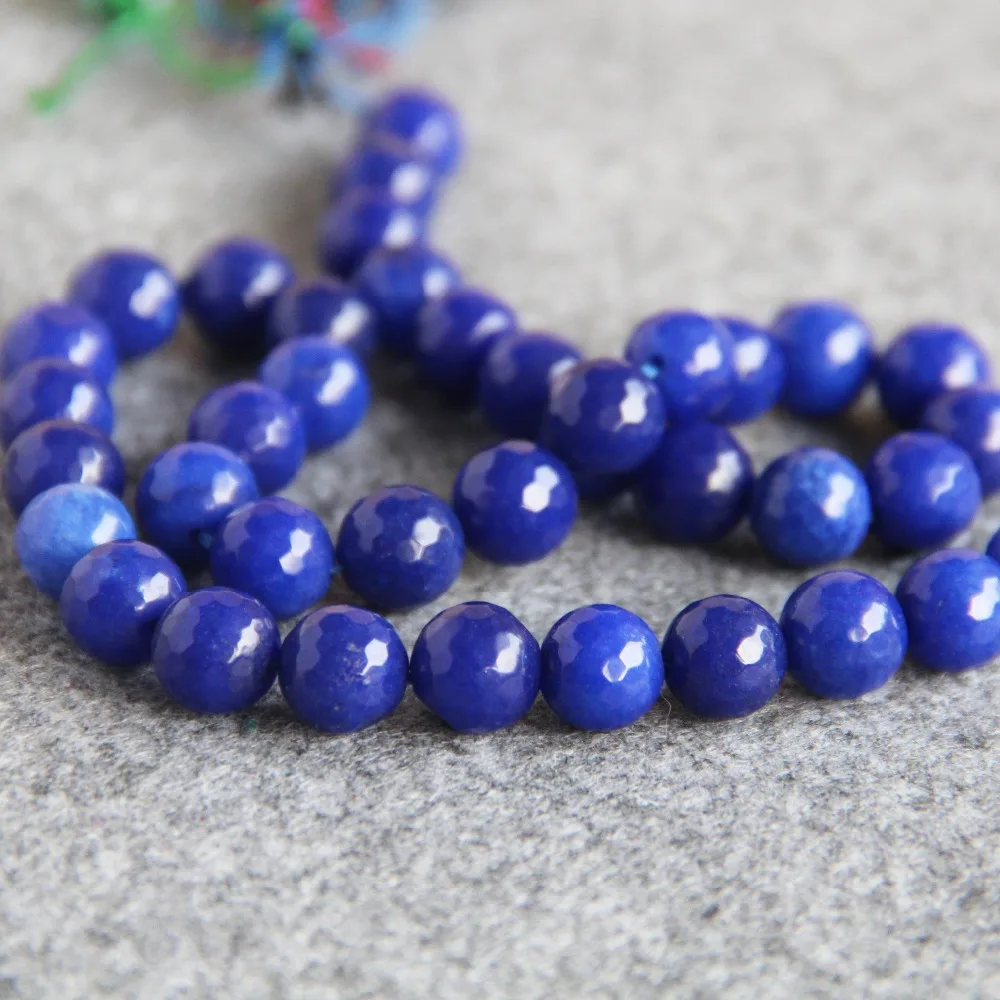 Лидер продаж новинка для ожерелья 10 мм натуральный темно-синий цвет граненый