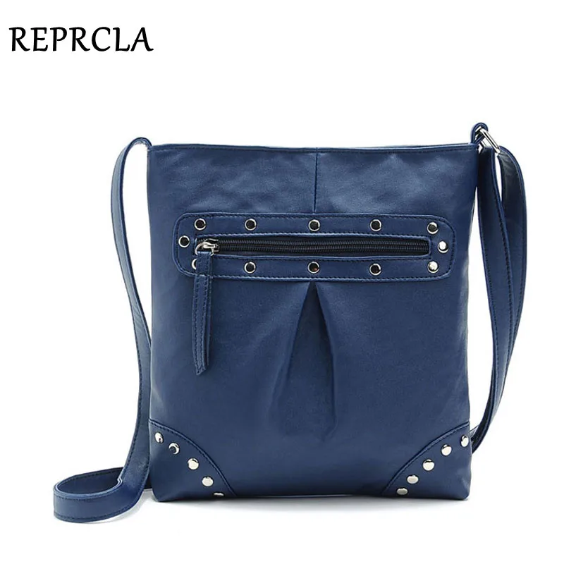 Сумка мессенджер REPRCLA N0301 женская дизайнерская сумочка кросс боди с заклепками из