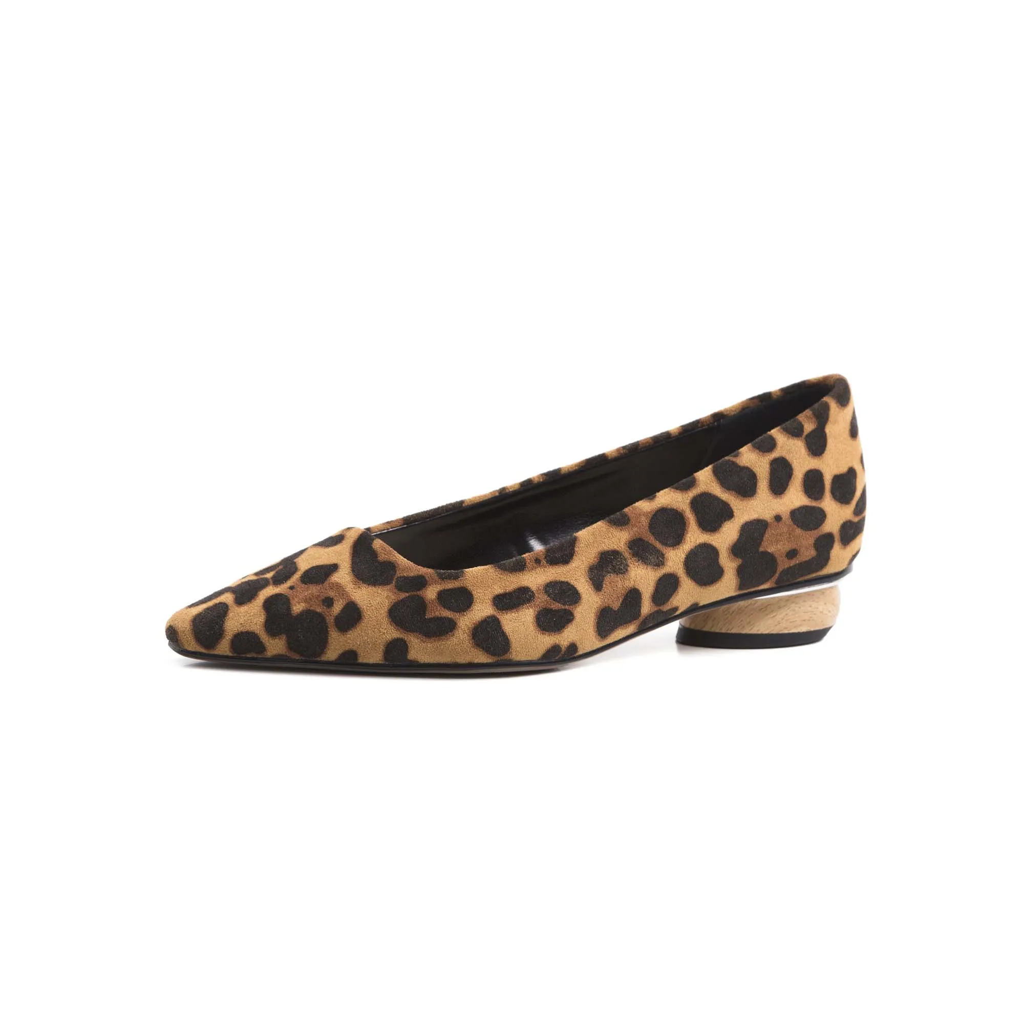 Leopard SOPHITINA/Новинка; модные женские туфли-лодочки на квадратном каблуке; Повседневная обувь без застежки с острым носком; сезон весна-осень; женские туфли-лодочки на низком каблуке; MO197 - Цвет: Leopard