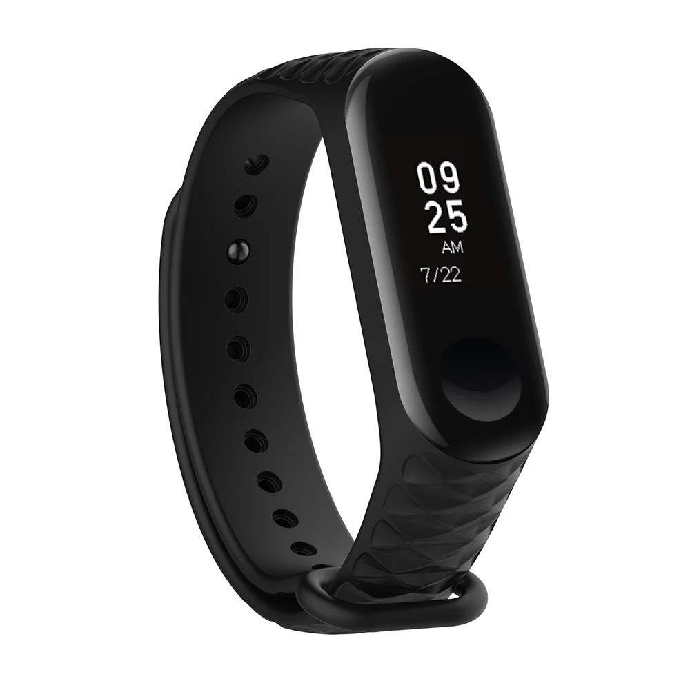 Сменный ремешок для Xiao-Mi Band 3/4 Универсальный ТПУ ромбические ремешки на запястье 13 цветов