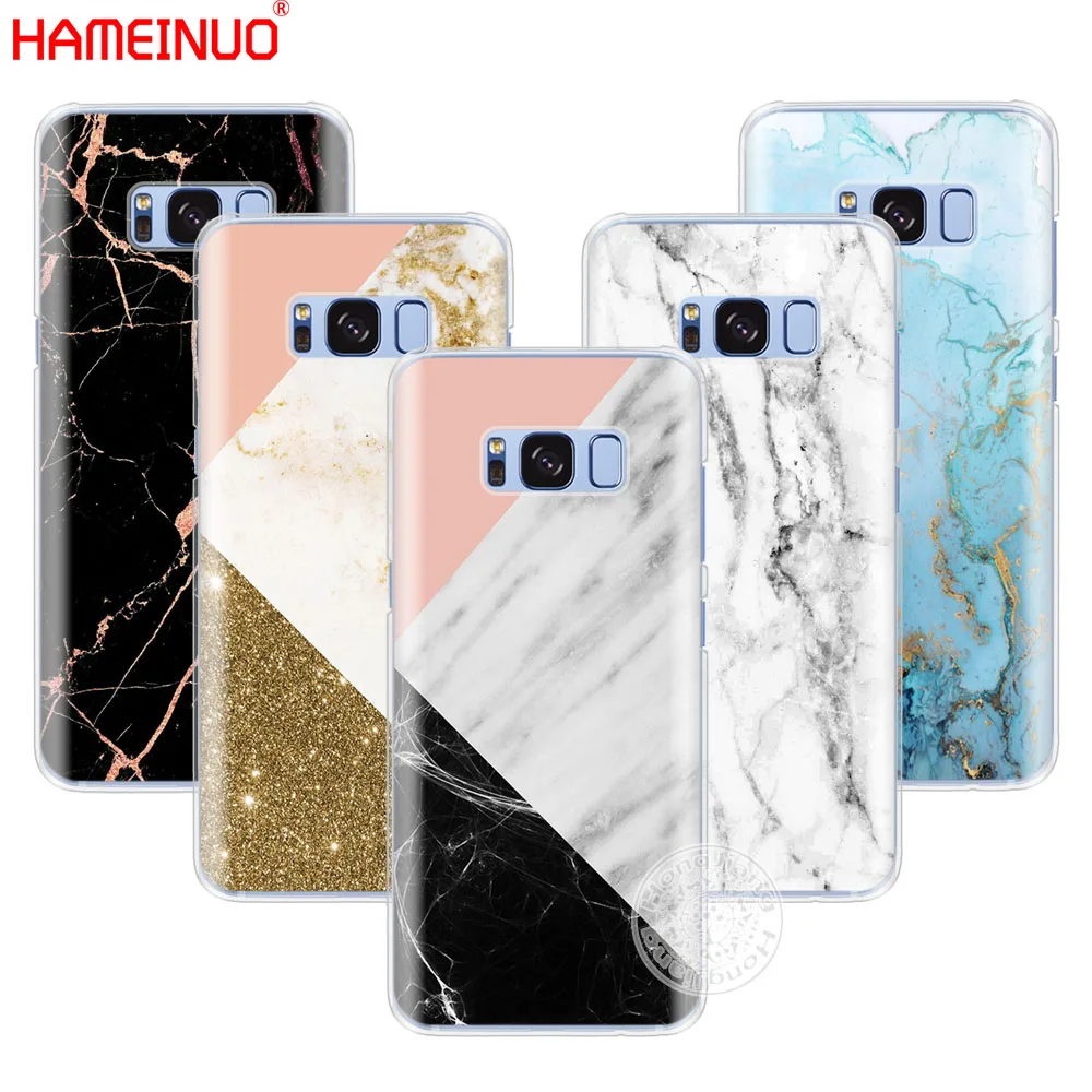 HAMEINUO черный золотой синий мраморный коллаж Чехол для мобильного телефона Samsung
