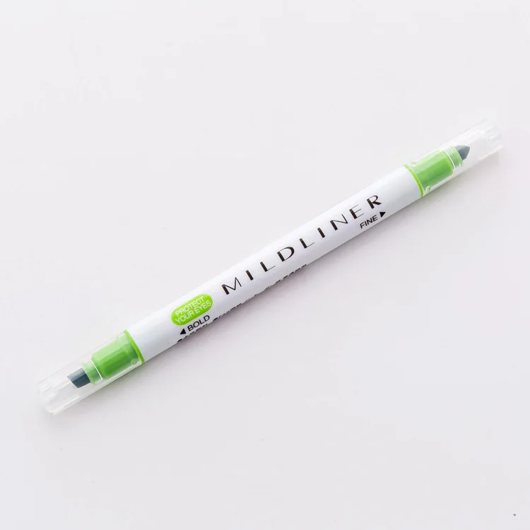 1 шт. набор ручек Mildliner с двойной головкой и круглым носком/косой пастельный маркер Kawaii японский канцелярский школьный инструмент YGB10 - Цвет: 7