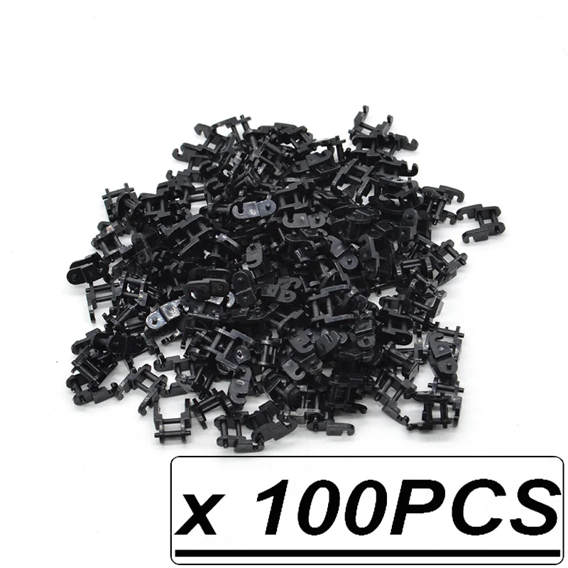 100pcs B90069 BLK 100 MOC Танк гусеницы звенья цепи Technic Gears транспортные средства Трактор БУЛЬДОЗЕР грузовик модель строительный блок игрушки 3711 15379 88323 - Цвет: 100pcs B90069 BLK