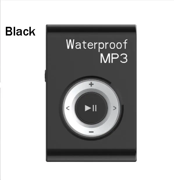 Black Новейший мини водонепроницаемый плавательный MP3 плеер Спортивный Бег езда MP3 Walkman Hifi Sereo Музыка MP3 плеер с FM радио клип - Цвет: Black