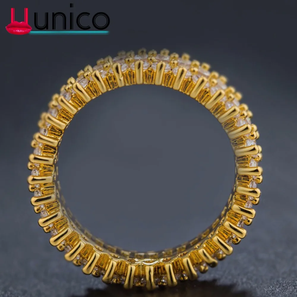 UUNICO горячий новый продукт 3 ряда zricon обручальные кольца для женщин Модные женские