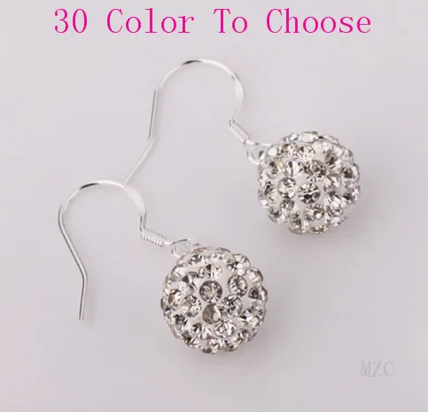 + Модные серьги-подвески с белым кристаллом 10 мм серьги-гвоздики ювелирные