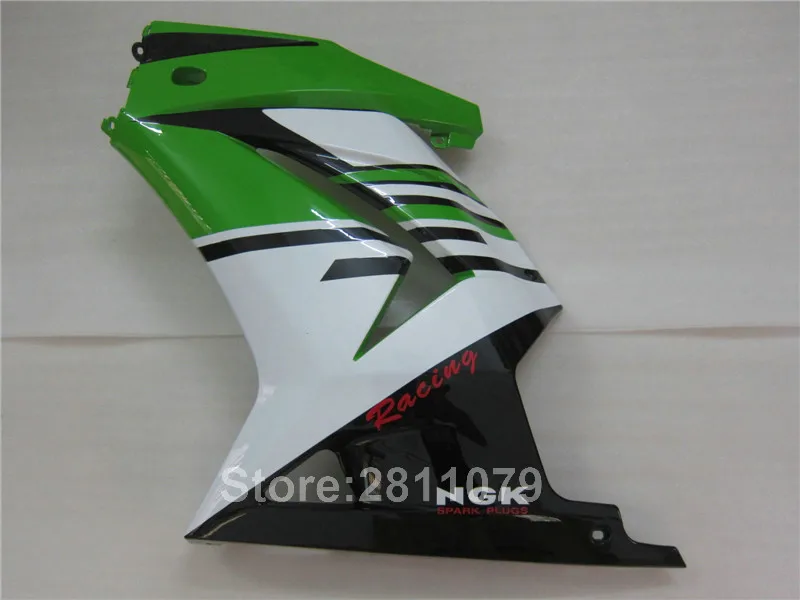 Комплект обтекателей для кузова Kawasaki Ninja 250R EX250 08 14 Зеленые белые черные