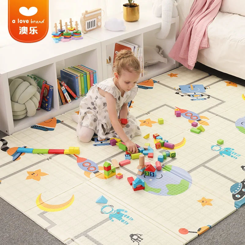 Складной коврик для ползания уплотненный лазания детской гостиной XPE игровой