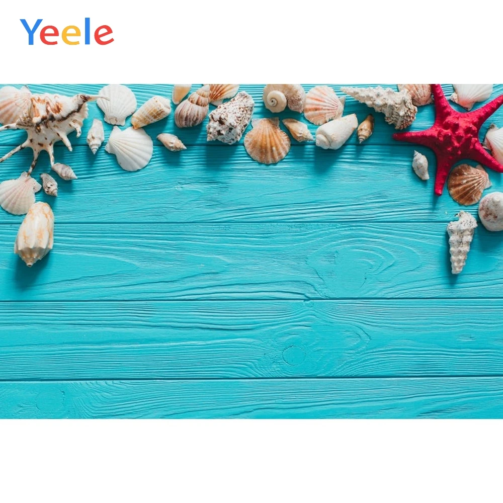 Yeele Shell синие доски деревянная доска продукт шоу еда фотографии фоны для