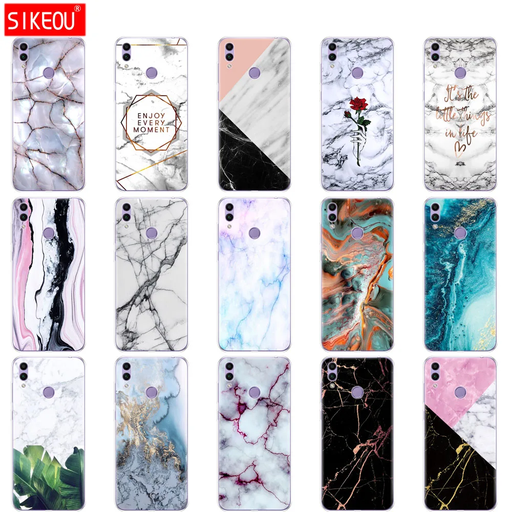 Чехол накладка для Huawei Honor 8A 8S prime 8C 8X 9x premium lite 10 i play Y5 Y6 Y7 Y9 2019 pro Prime marble fashion|Бамперы|