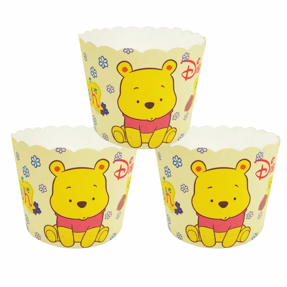 100 шт./компл. Дисней Винни Пух бумажный торт кекс чашки лоток вкладыши выпечки