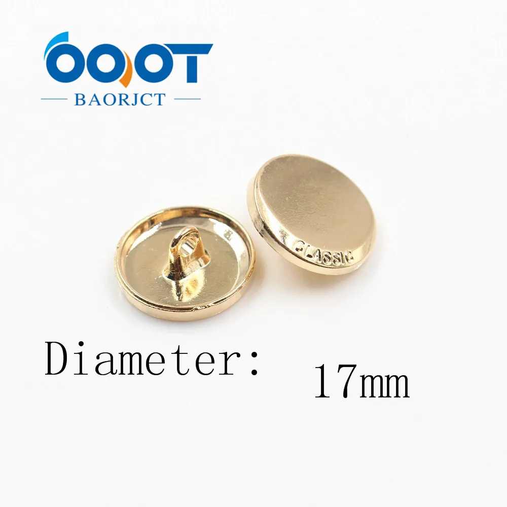 ОООТ БАОРЖКТ А-18321-430 10 шт 17 мм Высококачественные классические модные металлические пуговицы для одежды, аксессуары для рукоделия вручную.
