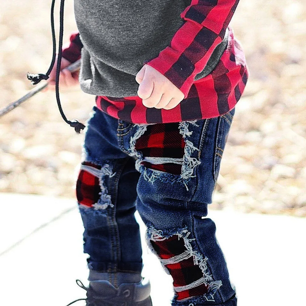 Одежда для малышей комплект одежды мальчиков клетчатая сдельная блузка с