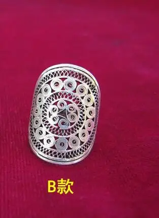 Miao Xiang Dongzhai этнический стиль ручной работы серебряное кольцо классическое