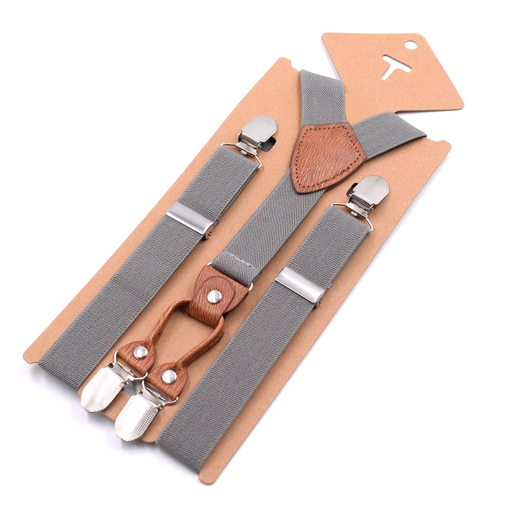 Новинка года брендовые Ремни Детские Полосатые 4 зажимы Y-strap Высокое качество для мальчиков и девочек брюки подтяжки Регулируемая мода - Цвет: 05