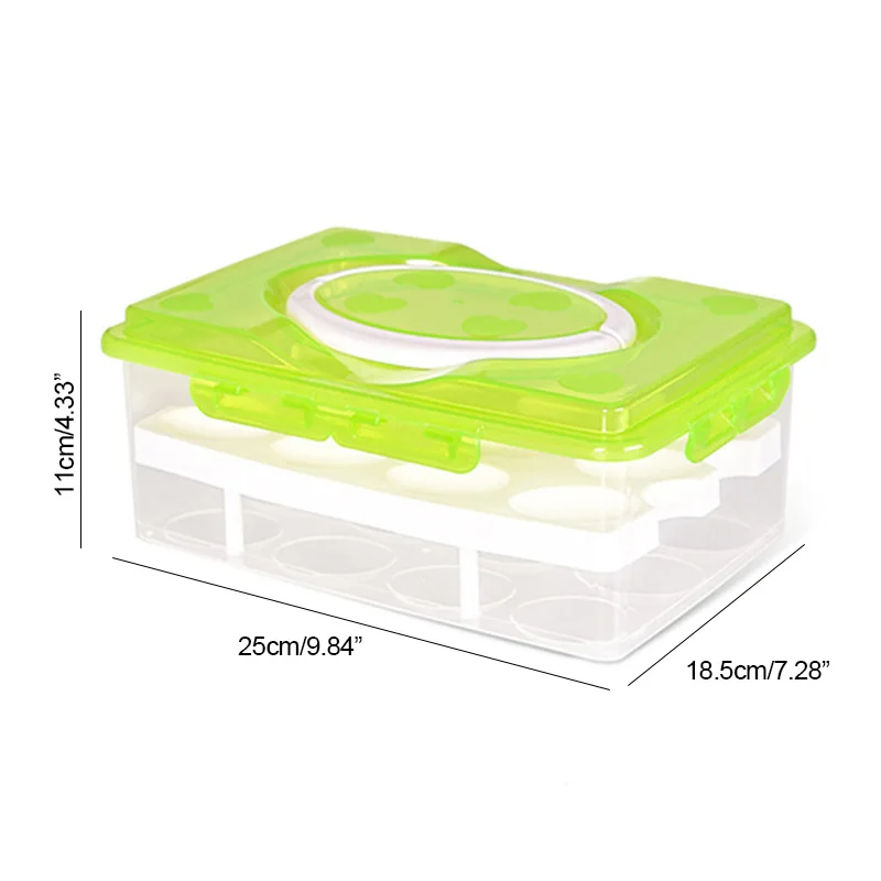Высокое качество 2 Слои 24 Отверстия пластиковое яйцо держатель ящик для хранения
