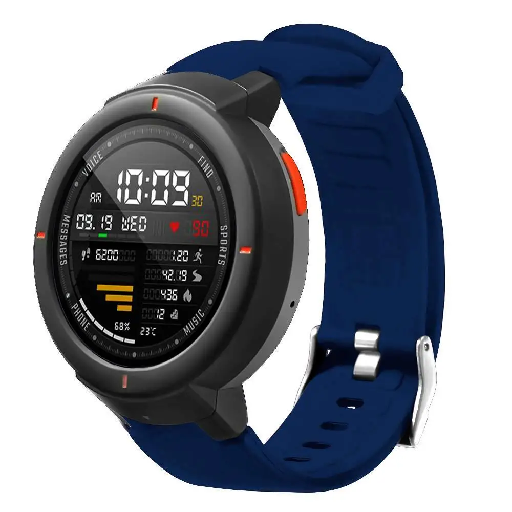 Vorke мягкие Сменные силиконовые часы браслет ремешок 20 мм для Huami Amazfit 3 Verge