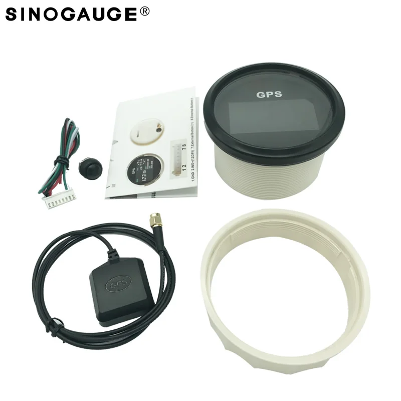 

Free Shipping! 85mm Universal GPS Speedometer 0~299 MPH, Knots, Km/h Motorcycle Boat Trucks Black White Silver with GPS Antenna
