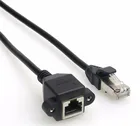 RJ45 8P8C FTP STP UTP Cat 5e штекер к гнезду Lan Ethernet Сетевой удлинитель 1FT 2FT 5FT с панельным креплением отверстия кабель