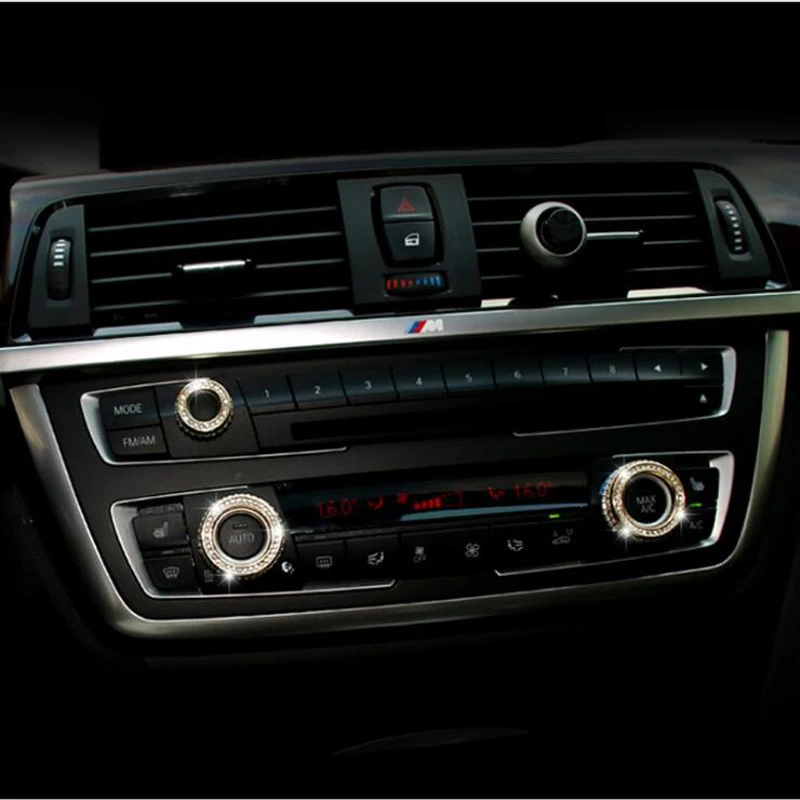 Автомобильный Стайлинг ручки кондиционера аудио крышка кольцо для BMW 1/2/3/4 серии
