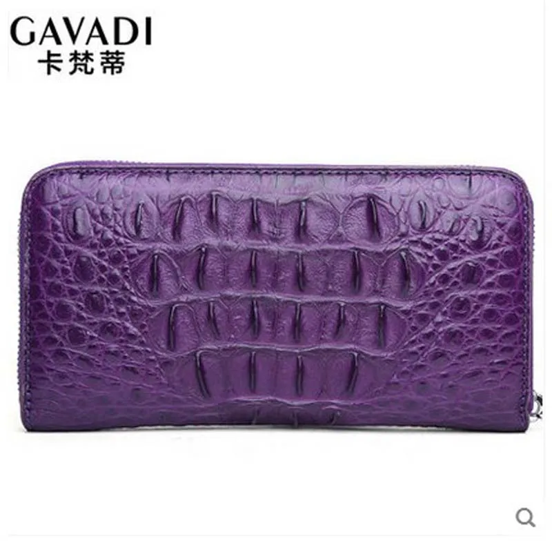 Kafandi Новый крокодиловый женский кошелек из крокодиловой кожи Женский Длинный