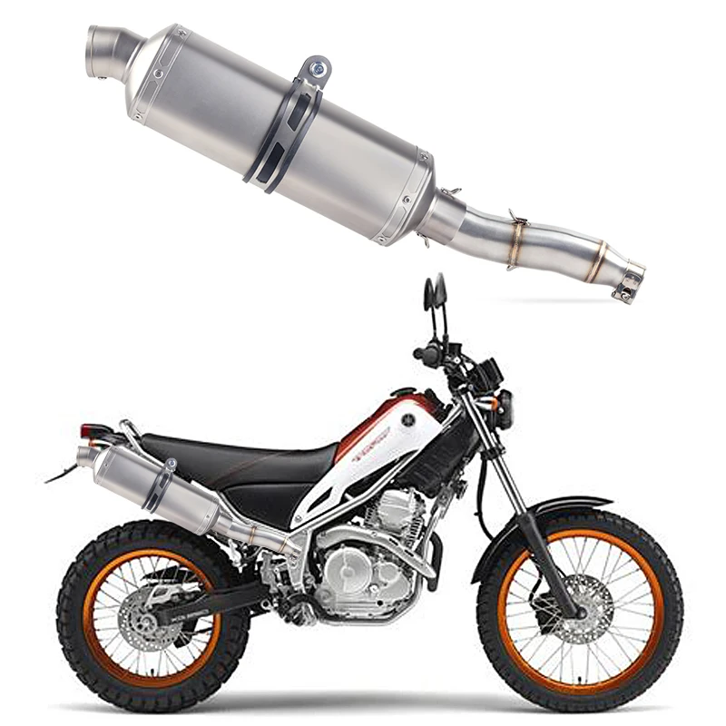 Полная выхлопная система мотоцикла глушитель Escape slip on для YAMAHA XG250 XT250 модифицированный контакт средняя труба адаптер подключения