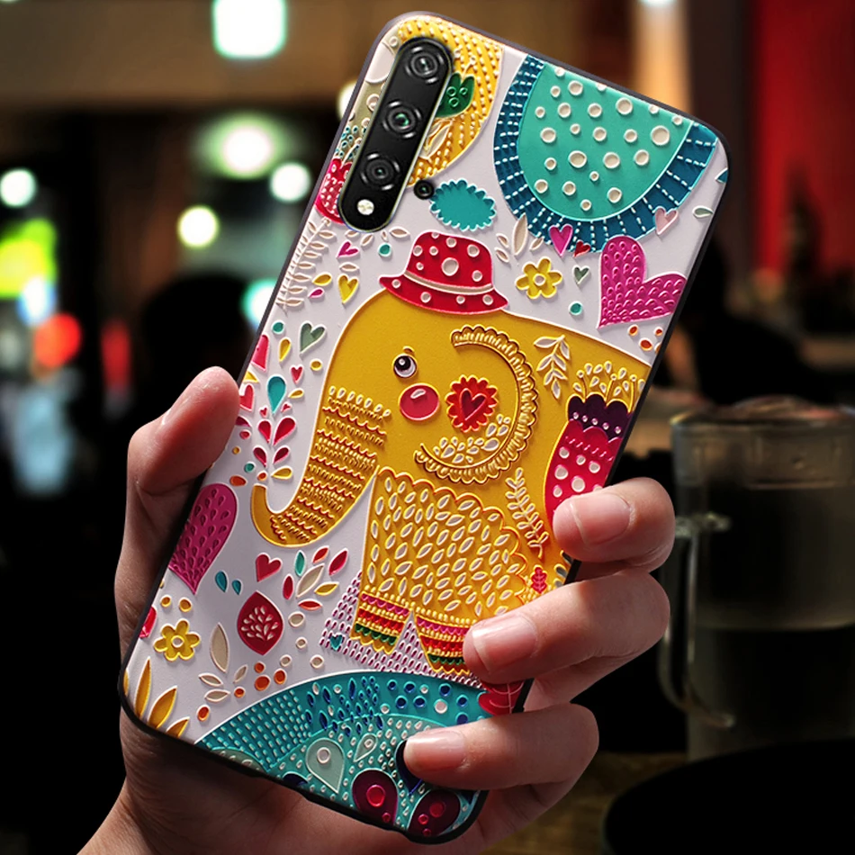 Чехол чехол для HuaWei Honor 20 pro Honor20 20pro силиконовый милый 3D роскошный мягкий задней