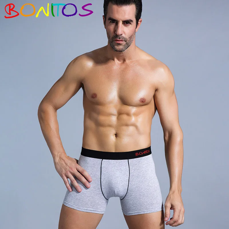 B2 Grey Black Boxer Shorts Men Underwear Male Mens Underwear Boxers Homme Boxer Men Cotton Boxershorts Cueca Calvin Underpants Man Kilot Gift - Цвет: B2 Grey Black