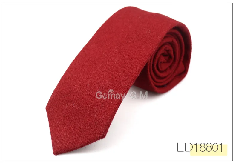 Fashion Wool Ties For Men Skinny Solid Casual Neckties Corbata Slim Striped Necktie for Wedding Gift Suit Cravat Accessories