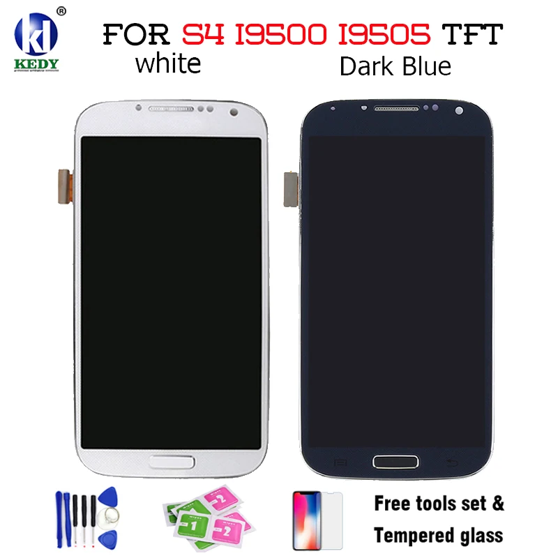 ЖК дисплей Дисплей + Сенсорный экран планшета в сборе с рамкой для samsung Galaxy GT S4 i9500