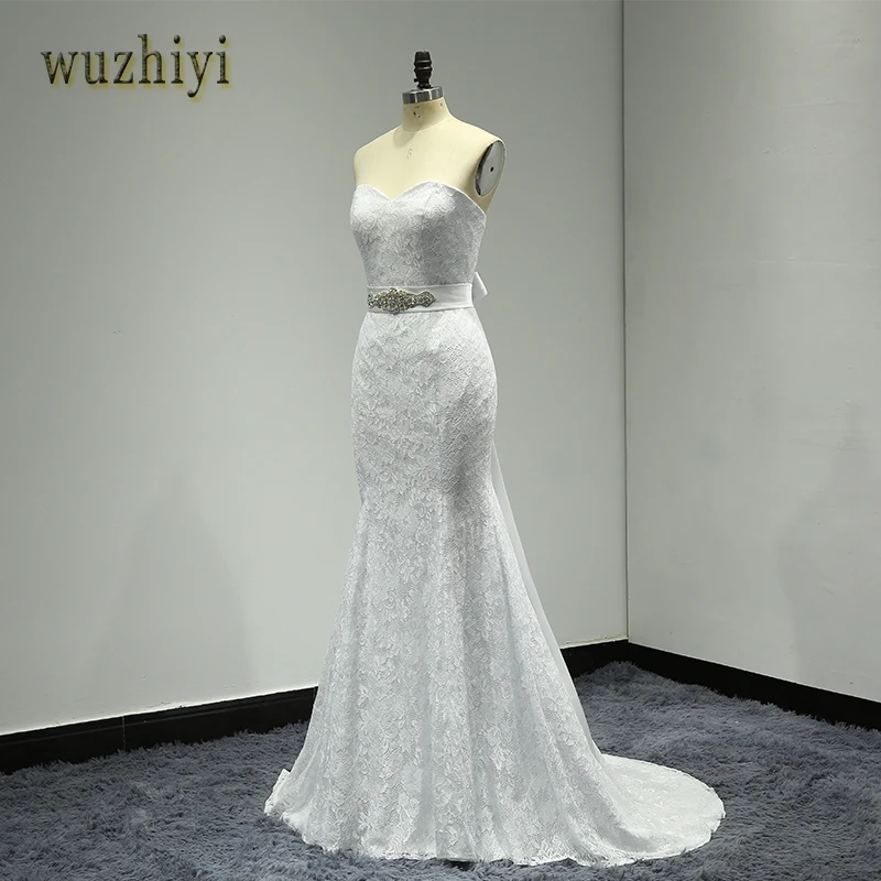 Wuzhiyi 2017 Горячая Распродажа Русалка vestido de noiva заказчик Новое поступление