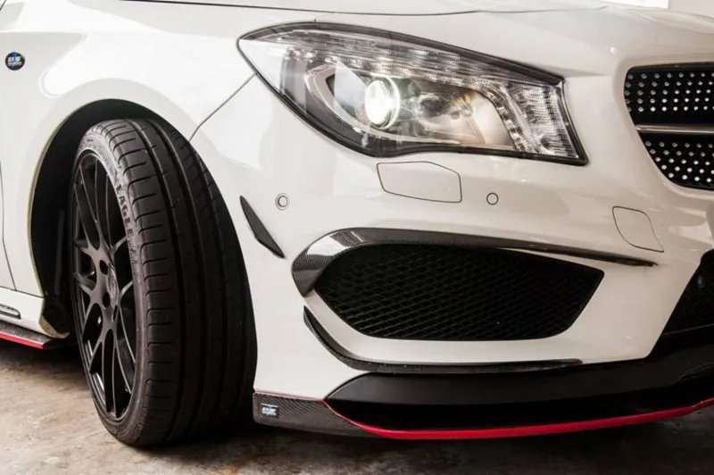 Для Mercedes Benz CLA W117 бампер из углеродного волокна Canards класс W117 CL180 CLA200 CLA250 cl45 AMG 2013- сплиттер лоскут Canard