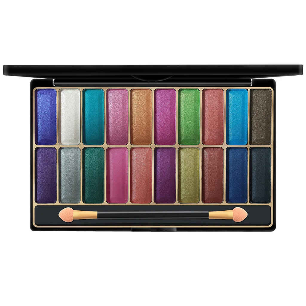 Женские блестящие тени для век MISS ROSE 20 цветов золотистая пудра пластиковый чехол