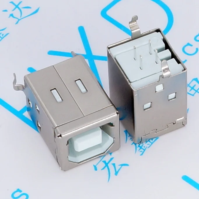 

50pcs/lot Vertical B Female 180 Degree D Printer Port Vertical 4PIN USB Female BF180 USB Socket