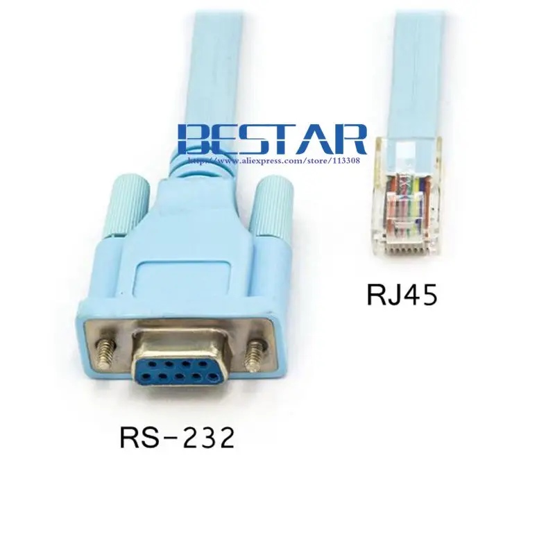 RS 232 RS232 DB9 до RJ45 RJ 45 консоль сетевого маршрутизатора модема с плоским кабелем