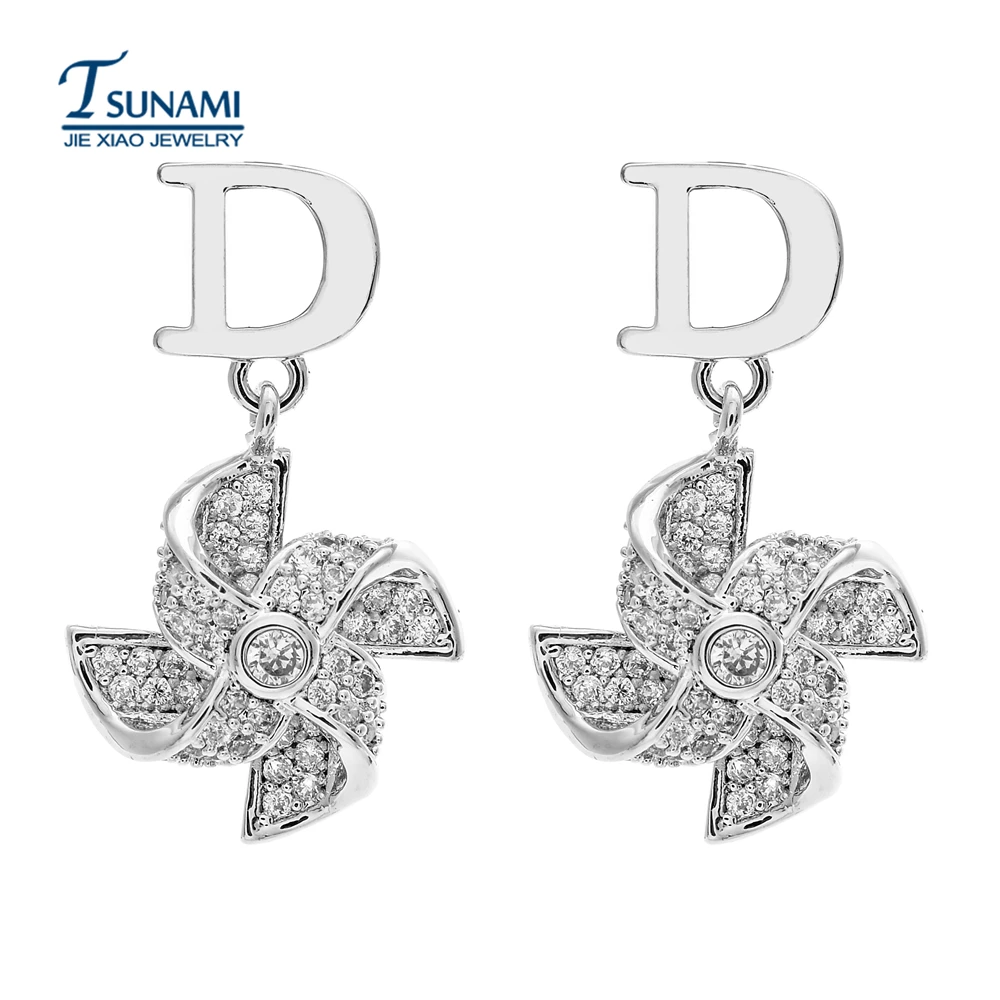 Это известные бренды ветра циркон серьги Свадебные вечерние для подруги