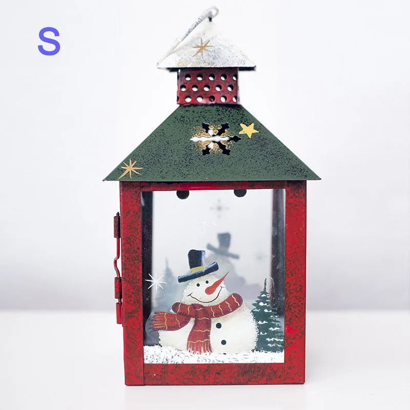 S snowmen Рождественский светодиодный светильник, декоративная подвеска в форме подсвечника, Рождественская мини настольная лампа, декоративные украшения, детский подарок, снеговик - Цвет: S snowmen
