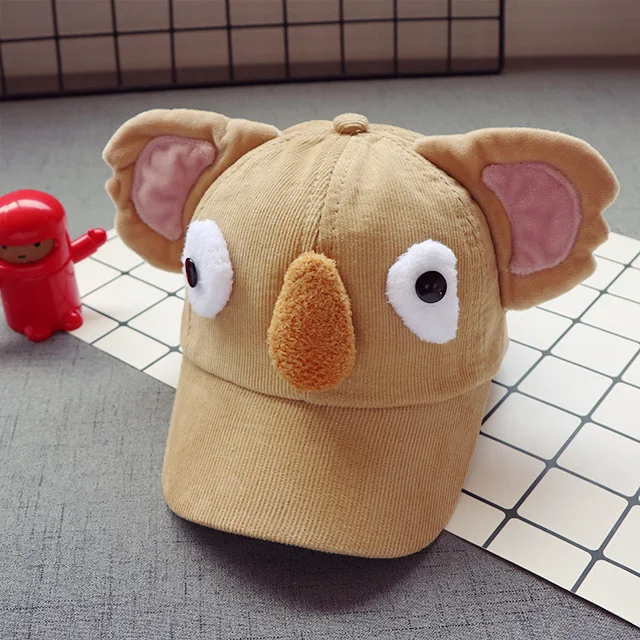 Baby boys girls hat cap winter baseball thicken knit cartoon lovely Elephant casual animals warm wool 1-4years hats | Детская одежда и
