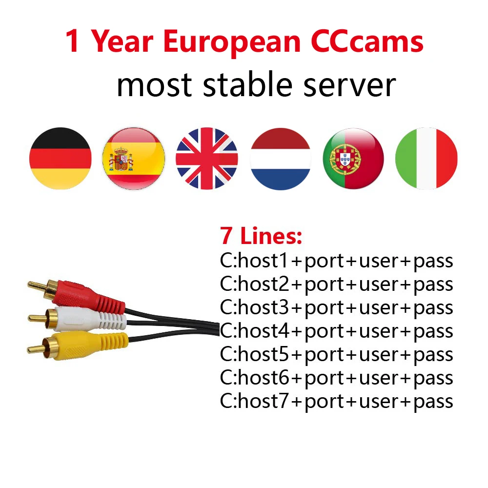 Самые стабильные CCCams для Европы Поддержка сервера Free sat V7 GTmedia V8 Nova спутниковый ТВ
