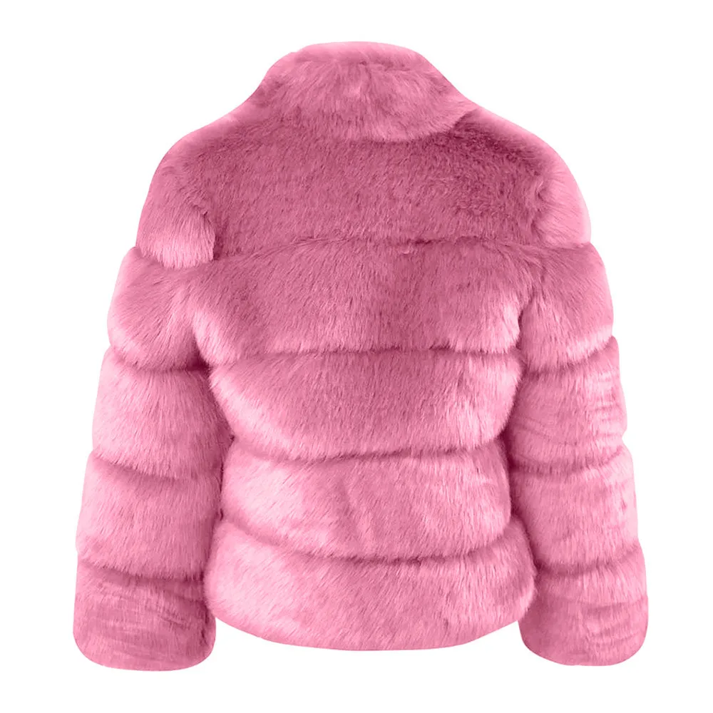 Abrigos mujer invierno женское модное роскошное пальто из искусственного меха элегантное женское осенне-зимнее теплое пальто