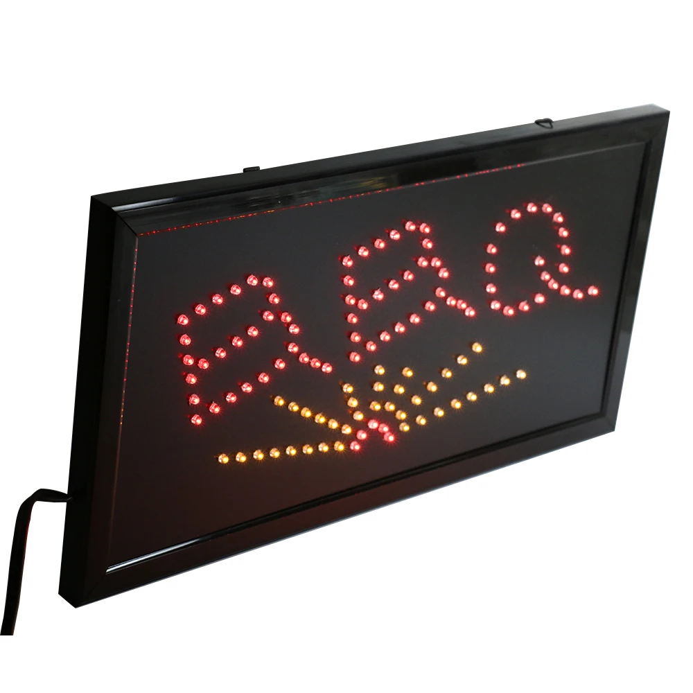CHENXI Led барбекю неоновые вывески открыто Крытый анимированная движущаяся бегущая