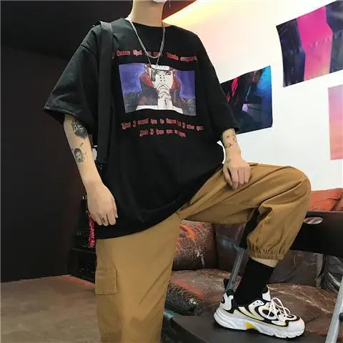 2 Крутая Harajuku футболка с Наруто уличная мужская летняя модная аминовая футболка повседневные мужские топы с мультяшным принтом забавная японская футболка для мальчиков - Цвет: 2