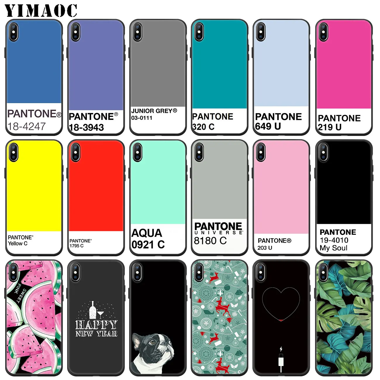Мягкий силиконовый чехол для телефона YIMAOC Caliente Pantone iPhone 11 Pro XS Max XR X 6 6S 7 8 Plus 5 5S SE 10