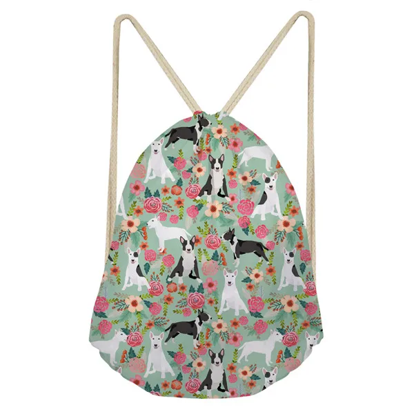 XM2239Z3 ThiKin Drawstring сумка для женщин Рождество бультерьер печать подростков модная одежда девочек Легкий Рюкзак Для Путешествий Рюкзак - Цвет: XM2239Z3