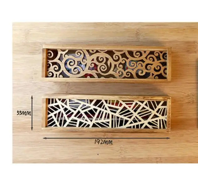 

Hollow Wood Pencil Case Storage Box Creative Students Cute Wooden Pencil Box Multifunction Stationery School Gift