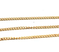 100meters gold cable chain 2mm high density soldered curb chain 18k gold plated jewelry accessories handmade craft